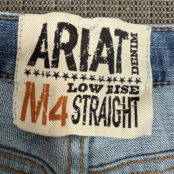 Ariat Mens 34X32 Blue Straight-Leg Denim Jeans Stretch Cotton Casual Wear (need - Picture 11 of 11